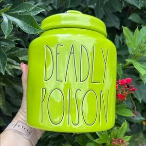 Rae Dunn Green 'Deadly Poison' Holiday Decor Jar